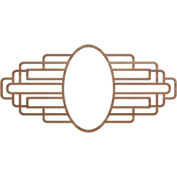 Ekena Millwork Elizabeth Wood Fretwork Prcd Ceiling Medallion, Walnut, 34"W x 17"H x 9 3/8"IW x 16 1/8"IH x 3/8"T CMWP34X17X0375EBWA - main